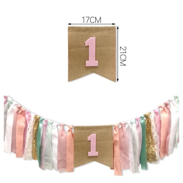 1:a Barnstolsbanner Färgglad tofs Barnstolsbanner STYLE 2 style 2