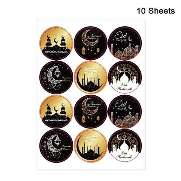 EID Mubarak Papir Stickers Gaveetiketter Sticker STYLE 6 STYLE 6 Style 6