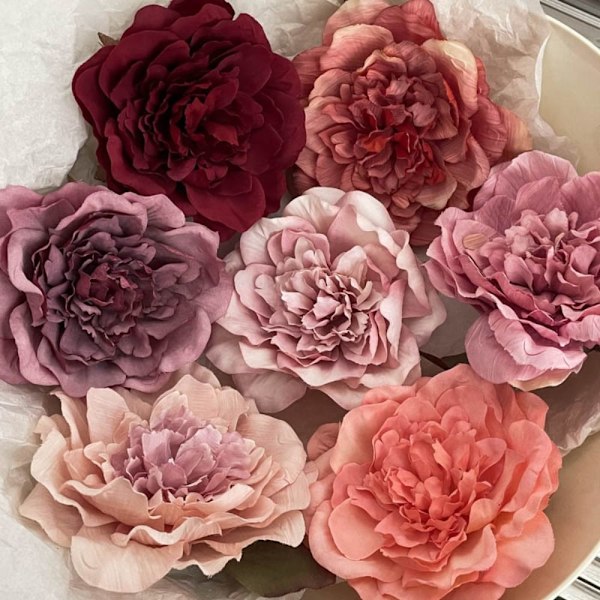 Peony Flower -hiusklipsit tekokukkahiusneulat H H H