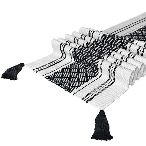 Bordslöpare Simple Fringe Bordsflagga SVART STIL 1 STIL 1 black style 1-style 1