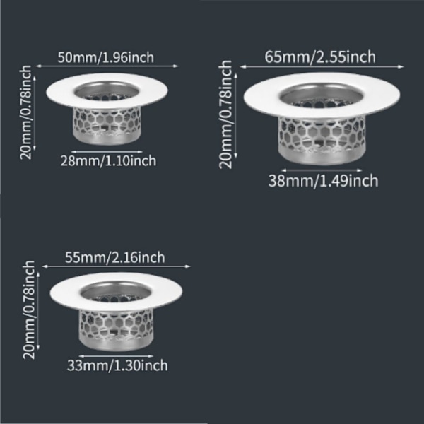 3/1 ST Diskbänkssil Avloppssilar 33 MM1 STK 1 STK 33 mm1 PCS