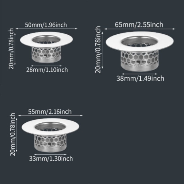 3/1 ST Diskbänkssil Avloppssilar 38 MM1 STK 1 STK 38 mm1 PCS