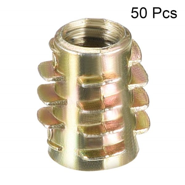50 stk Gevindindsatser Møtrikker Møbler Skru-i M6X13MM M6x13mm
