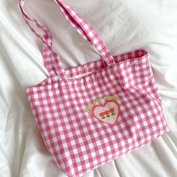 Käsilaukku, kangaskassi, PINKKI pink