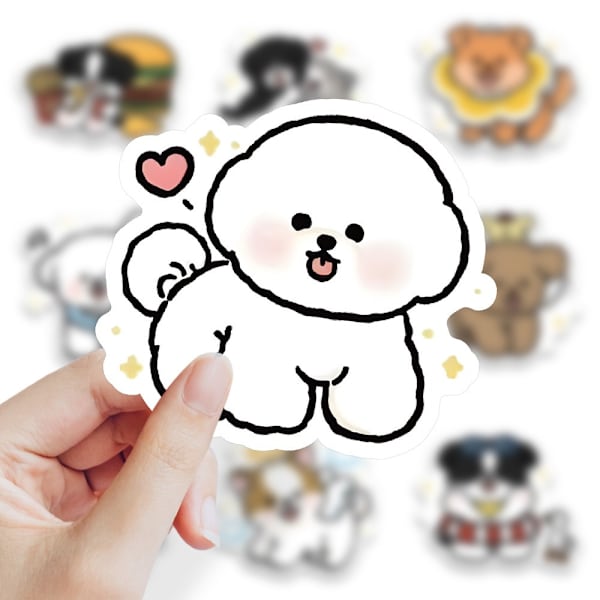 70 stk Stupid Cute Dog Stickers Graffiti Sticker Ornament