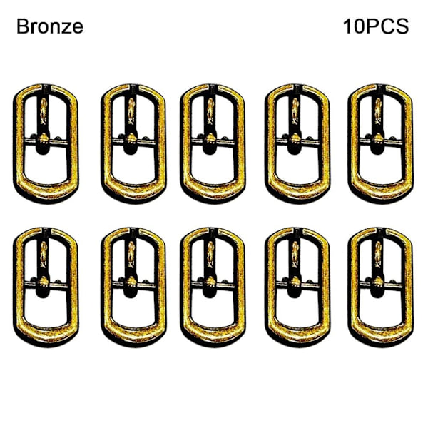 10 st Tri-glide Bältesspänne Dockväskor Spännen BRONS Bronze