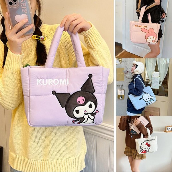 My Melody Kuromi Skulderveske Håndveske Tote Bag ROSA Pink