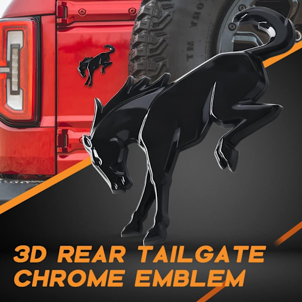2 STK Horse Badge Emblemer Automobil Badge Horse Shape Bil