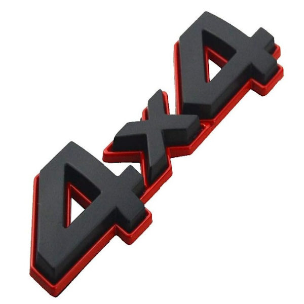 4X4 Badge Dekaler Ornament Fender Baklucka Emblem Badge Red Edge
