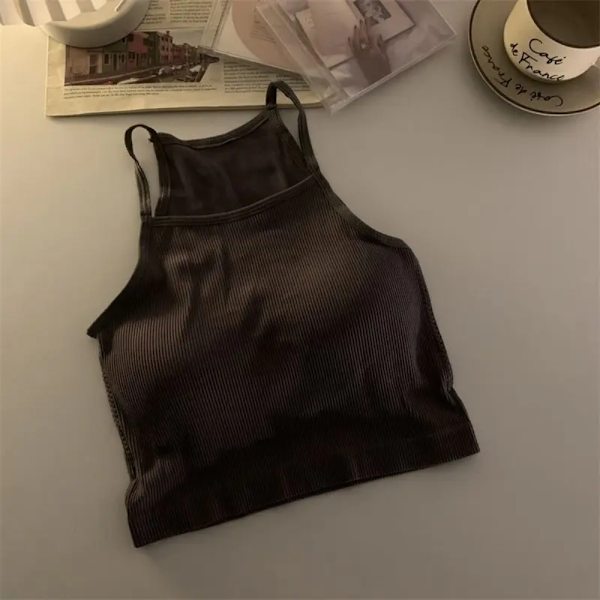 Korealainen versio Naisten tankkipuserit Casual muoti Crop Top 05 05 05