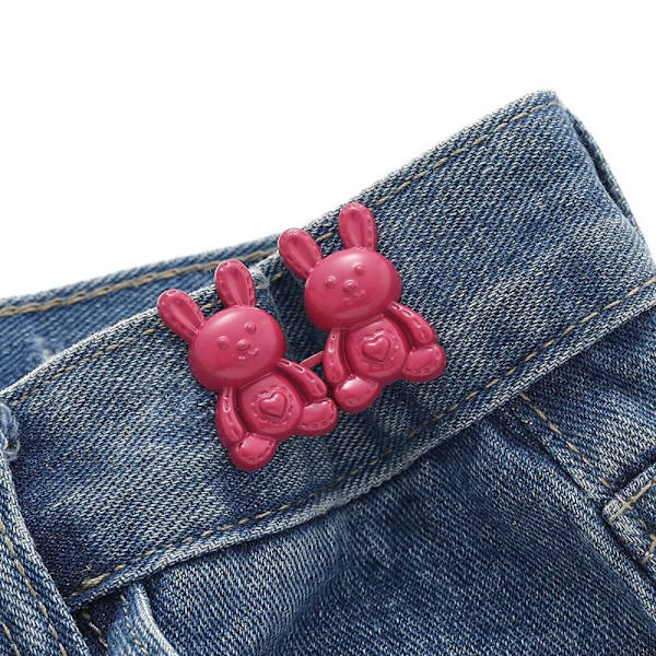 Midjeknapp Jeans Bältesspänne RÖTT red