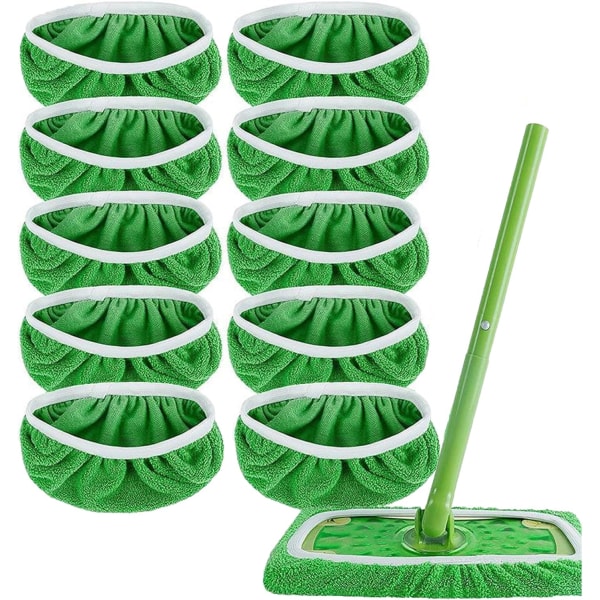 Återanvändbara moppdynor i mikrofiber som är kompatibla med Swiffer Sweeper-ersättning för hushållsrengöring 10