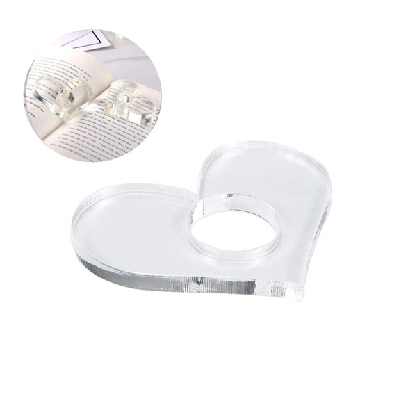 Akryl Tommelbokstøtte Hjerteformet boksideholder XS XS