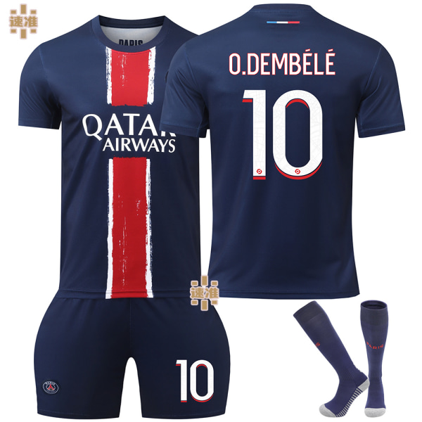 23-24 Paris Saint-Germain Barn Hemmaströja Nr. 10 Ousmane Dembélé 18