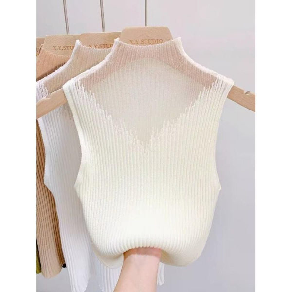 Mesh neulottu yläpääntieliivi KHAKI Khaki