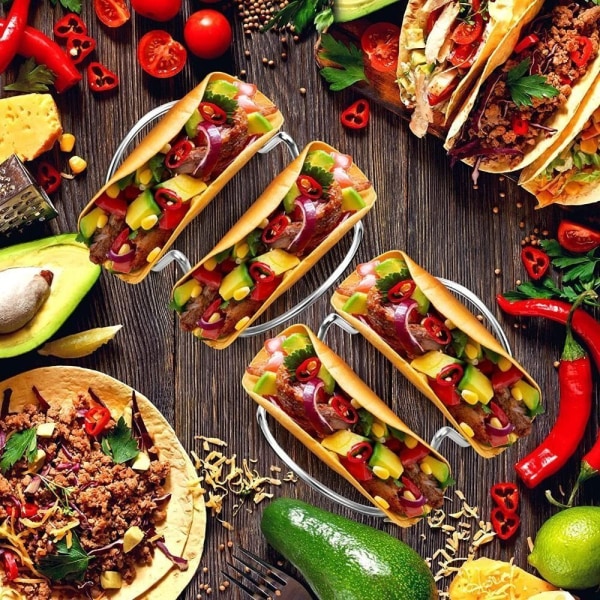 Taco Holder Tortilla Rack 2 GRIDS 2 GRIDS 2 Grids
