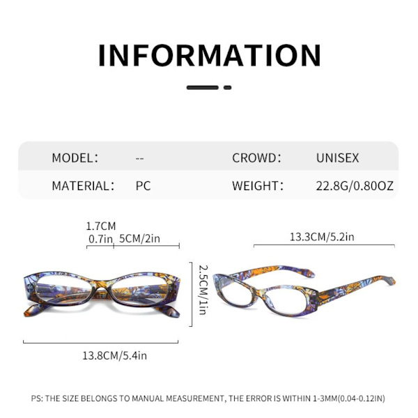 Læsebriller med æskebrille GUL 100 100 yellow 100-100