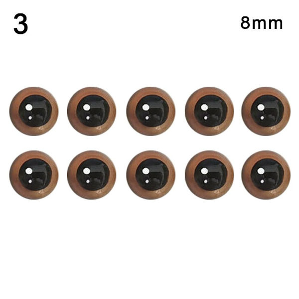 Dockor ögonglober glasdockor ögon 8MM3 3 8mm3
