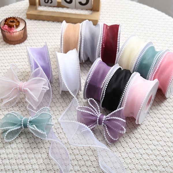 Wrapping Ribbon Pearl Fishtail sideharso VIHREÄ green