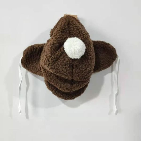 Babyluer Bonnet Cap MØRKEBRUN M Dark Brown M