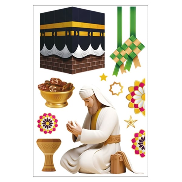 Eid Mubarak klistermärke Ramadan dekorationer 5 5 5