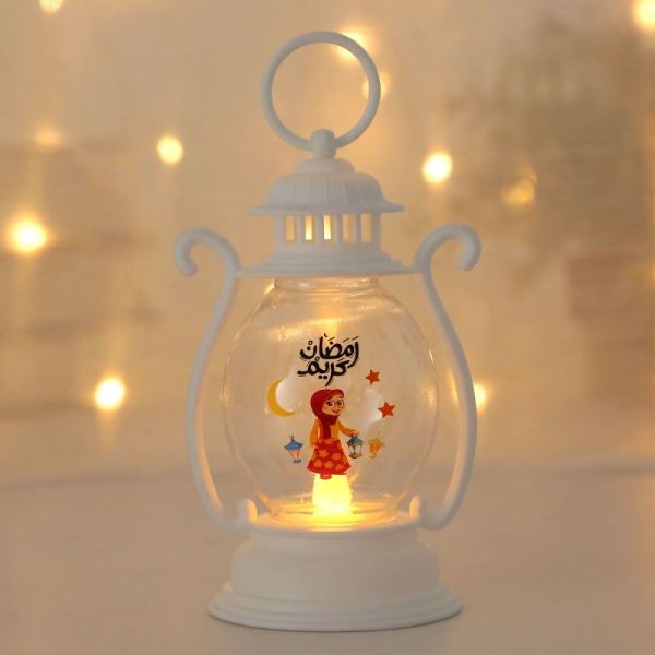 Ramadan Kareem Led Lantern LED Candle Lantern HVIT white