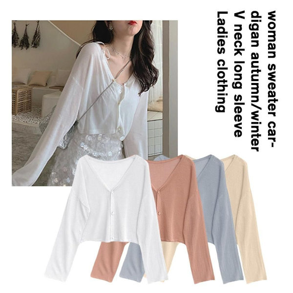 Dame Sjal Kort Cardigan ABRIKOS Apricot