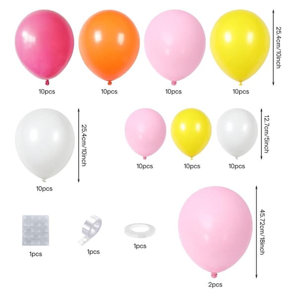 Pink Balloner Guirlande Bue Sæt