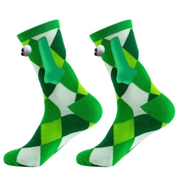 Roligt par som håller strumpor som håller i händerna Strumpa STYLE 1 STYLE 1 Style 1