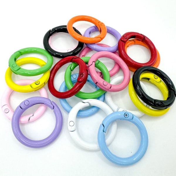 Fjeder O-ringe Runde Fjeder-O-ringe 1 tomme Random Colored