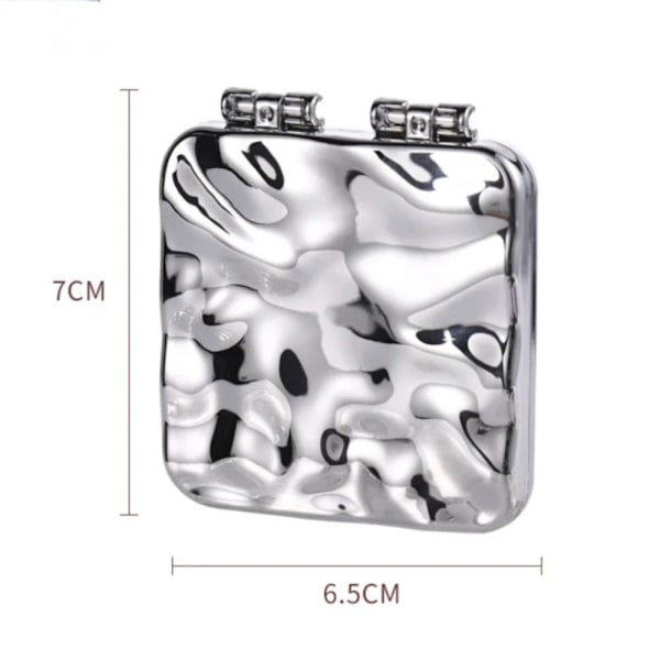 Plating Makeup Mirror Mini Square Makeup Mirror SILVER silver