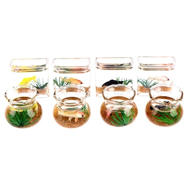 Miniatyr Fish Tank Aquarium Dollhouse SQUARE SQUARE Square