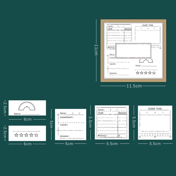 Journalstämplar Set Dagsplan DAGLIG DAGLIG Daily