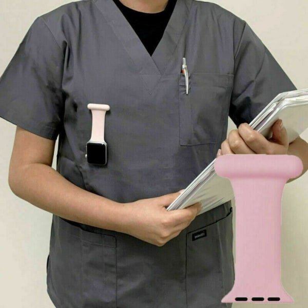 Nurse Watch Pin Armbånd Klokkebånd ROSA 38/40/41MM pink 38/40/41mm