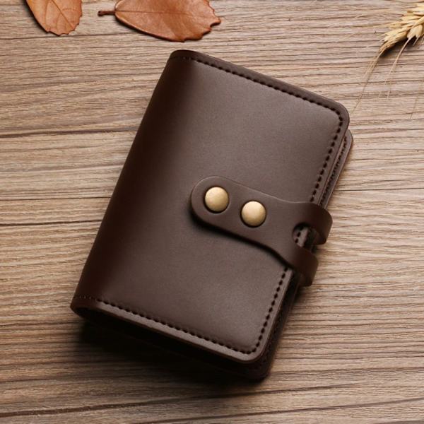 Multi-Card Position Card Bag PU-korthållare MÖRKT KAFFE Dark Coffee