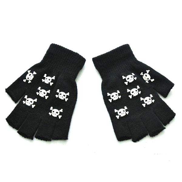 Skeleton Half Finger Gloves Anti-slip handskar B B B