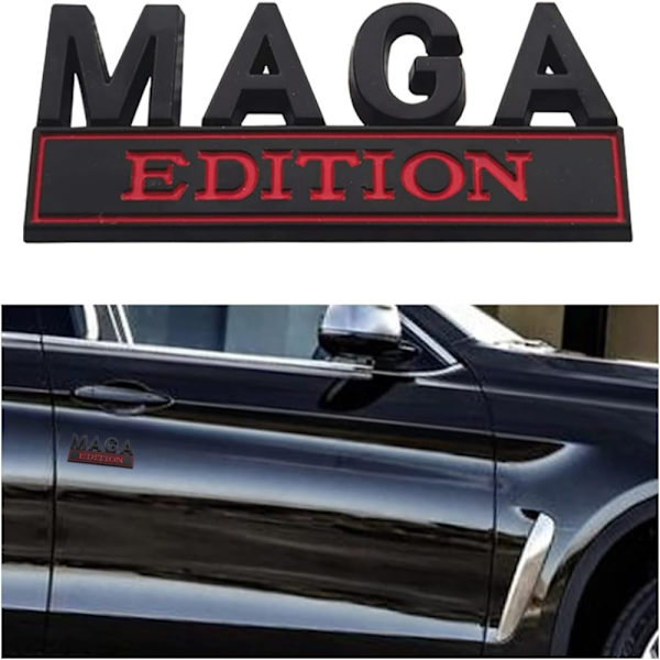 2 ST MAGA Edition Bilemblem 3D Letter Fender Badge metalllogotyp