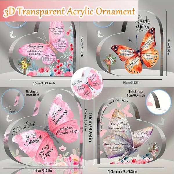 Transparent Akryl 3D-Pussel Prydnad 2 2 2