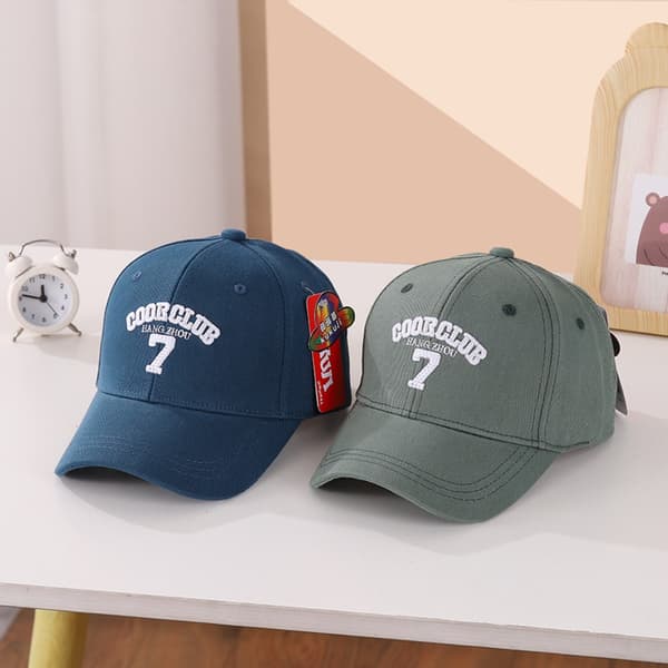 Baseballcaps for barn, minimalistisk brodert lue HVIT White
