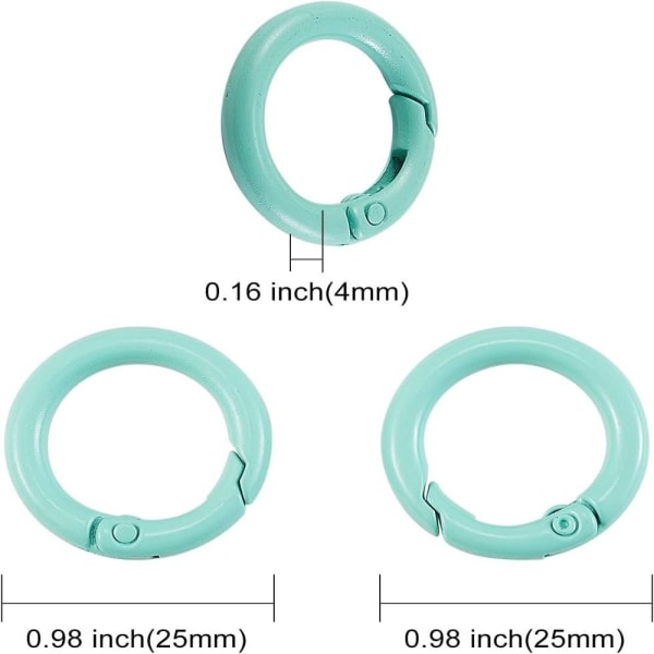 Fjeder O-ringe Runde Fjeder-O-ringe 1 tomme Random Colored