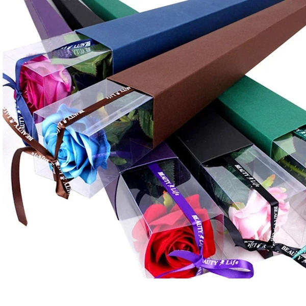 10 kpl Kirkas ikkuna Bouquet Box Kukkakimppu käärepaperi PUNAINEN Red