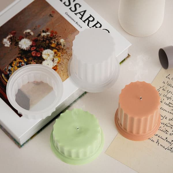 3D Sylinder Lysform Kake Resin Form KORT KORT short