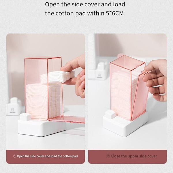 Opbevaringsboks til makeup bomuldspuder Automatisk bomuldspudeholder White