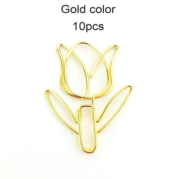 Farget tulipanformet binders Farget binders GULL Gold