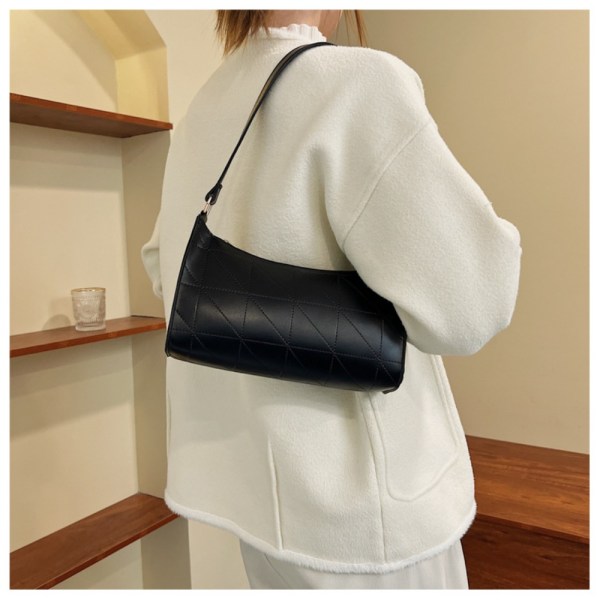 PU skinnveske Retro skinn skulderveske KHAKI Khaki