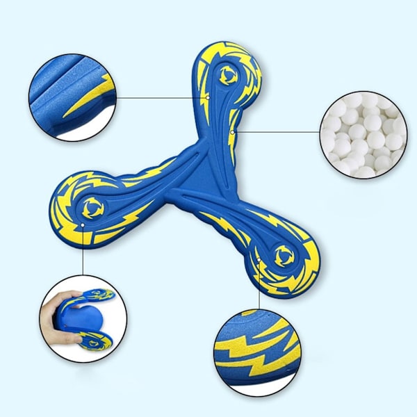 Kolmilehtinen Boomerang Dart Flying Boomerang SININEN Blue