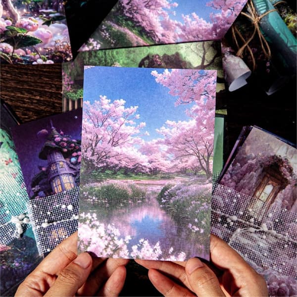 Scrapbook Pysselpapper Kit Material Decoupage Papper Magi