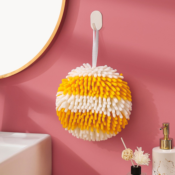 Chenille Handboll Hängande Handduk GUL yellow