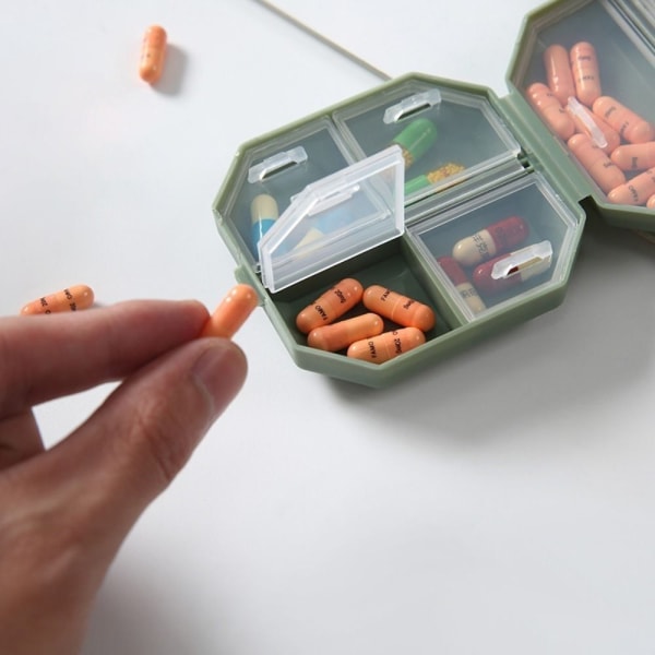 Pilleetuier 6 Grids Pill Splitters BLÅ Blue