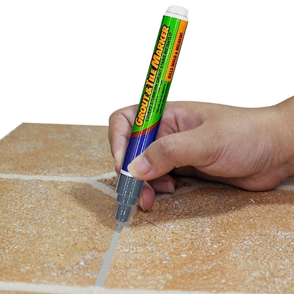 2 stk Flispenn Grout Restorer Pen GRÅ grey